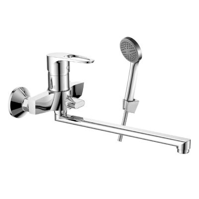 Смеситель для ванны латунный однорычажный с длинным изливом, DR70043, DecoRoom
