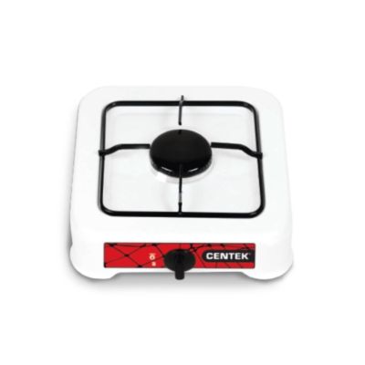 Плита газовая Centek CT-1520, сменная форсунка баллон/магистраль, 1 конф. (настольная) белая