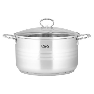 Кастрюля нерж 4,0 л LARA STANDART LR02-04 капсул. индукционное дно