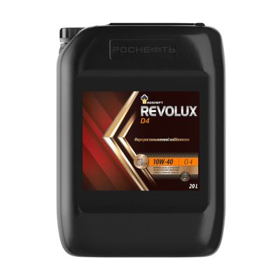 Масло моторное Роснефть Revolux D4 SAE 10W40, 20 л, API CI-4, синтетическое, (двиг. дизельный)