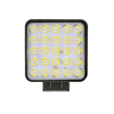 Фара светодиодная (12/24В.) (AE75S-25LED-42HC) 25 с/д, квадратная, направленный/дальний свет, пылевлагозащищенная, алюмин. корпус, OFF-Road 75W, 25 светодиодов