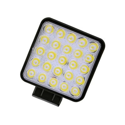 Фара светодиодная (12/24В.) (AE75S-25LED-65HC) 25 с/д, квадратная, направленный/дальний свет, пылевлагозащищенная, алюмин. корпус, OFF-Road 75W, 25 светодиодов