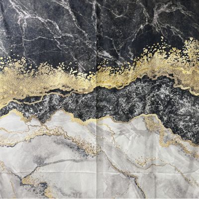 01-81 ШТОРА В ВАННУЮ КОМНАТУ 180*180 см  Чёрный мрамор "САНАКС" Китай