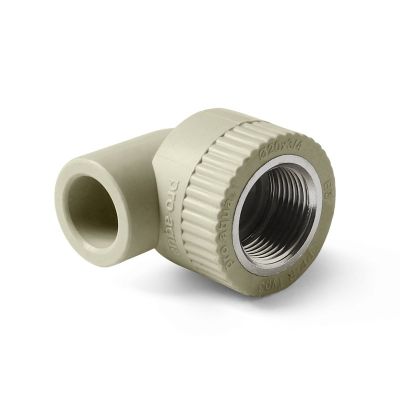 Угольник комбинированный PP-R D=20 мм x 1/2" ВР, серый,  Pro Aqua