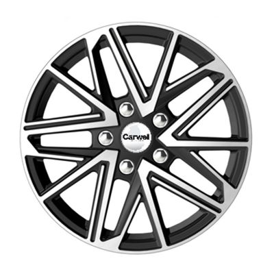 Диск литой Carwel Галилео 6,0Jx16 5/114,3 ET43 D67,1 AB (черный с полированной лицевой частью), без крепежа, арт. 109503, (Карвел)