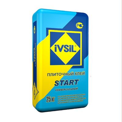 Клей плиточный IVSIL "START", 25 кг, Россия