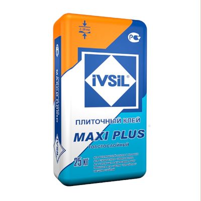 Клей плиточный IVSIL "MAXI PLUS", 25 кг, Россия