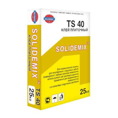 Клей плиточный SOLIDEMIX "TS 40", 25 кг, Россия