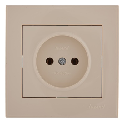 Розетка RAIN 703-0303-121  1-ая крем. с/у керам. осн. Lezard 