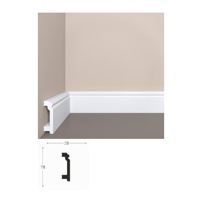 Плинтус напольный, П7 XPS полимер, 70/20, Bello Deco 