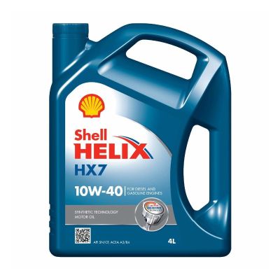 Масло моторное Shell Helix HX7, А3/В3,В4, SAE 10W40, 4 л, API SN, полусинтетическое, (Турция)