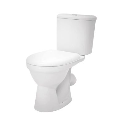 Унитаз-компакт Santek Бореаль Антивсплеск Эконом, 1WH301704 косой выпуск, однорежимная арматура, нижний  подвод, сиденье