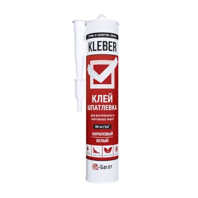 Клей-шпатлевка акриловый жидкие гвозди KLEBER, белый, 300 мл 