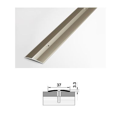 Профиль стыкоперекрывающий  ПС 03.900.042л, 900x37x3,3 мм, анод шампань, Лука