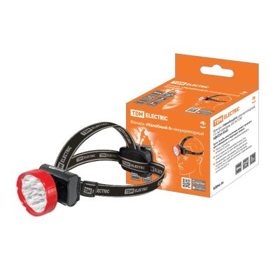 Фонарь TDM "Налобный 6" 15 LED аккум., SQ0350-0045