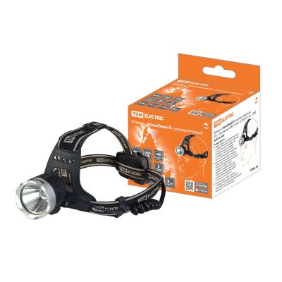 Фонарь TDM "Налобный 9" 1 CREE LED аккум., SQ0350-0048