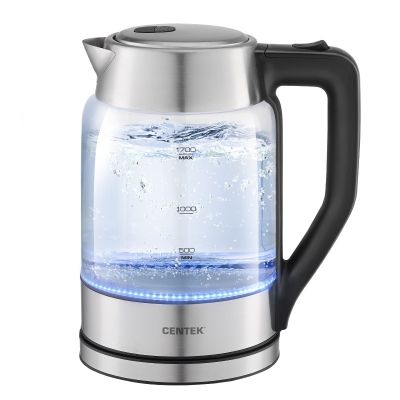 Электрочайник CENTEK CT- 0033, 2200 Вт, 1,7 л, металлик серый