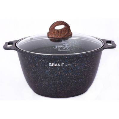 Кастрюля 4 л со стекл. крышкой АП линия "Granit ultra" (blue) кгг42а