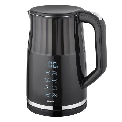 Электрочайник CENTEK CT- 0038 Двойные стенки t:70/80/90/100, Сенсор, 2200 Вт, 1,7 л, черный