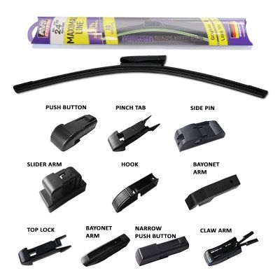 Щетка (600 мм) б/к стеклоочистителя БЕСКАРКАСНАЯ, всесезонная, 10 адаптеров/креплений (ML-24) ("AVS") ("Maximal Line" (10 в 1) A07783S