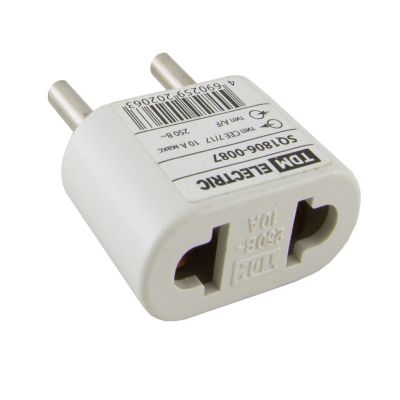 Переходник TDM (SQ1806-0087) тип СЕЕ 7/17-тип A/F лоский 10А 250В белый 