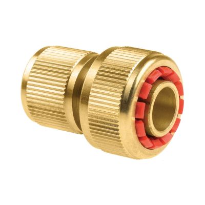 Коннектор CELLFAST BRASS с аквастопом 3/4'' латунный, 52-825 ЦеллФаст
