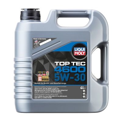 Масло моторное LIQUI MOLY TOP TEC 4600 (3763) C2/C3 SAE 5W30, 4 л, API SN, синтетическое, (двиг. бензиновый, дизельный), *