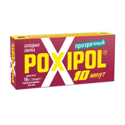 Клей холодная сварка "Poxipol" (00267/2079) 14мл., цвет прозрачный (Поксипол)