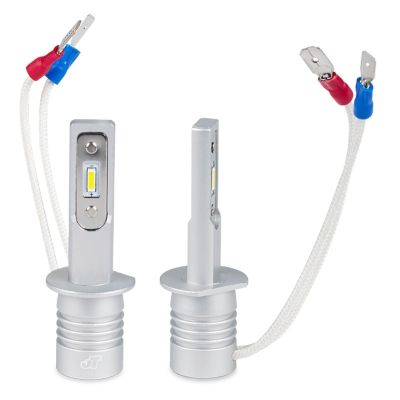 .Автолампы LED Н1 (к-т 2 шт.) светодиодные (12/24В., 20Вт., 1800 Lm, 5000К белый) пылевлагозащита IP68 ("Just Trend" - "AVS") (ярко-белый цвет, чип CREE) A85218S