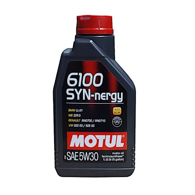 Масло моторное MOTUL 6100 SYN-NERGY Technosynthese, А3/В4, SAE 5W30, 1 л, API SL, синтетическое