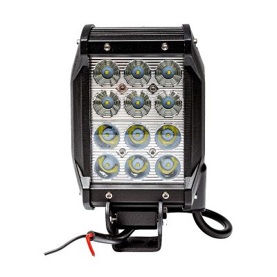 Фара светодиодная (12/24В.) (AE36RT-12LED-COMBO) 12 с/д, прямоугольная, направленный/рассеянный свет, пылевлагозащищенная, алюмин. корпус, IP67, OFF-Road 36W, 12 светодиодов
