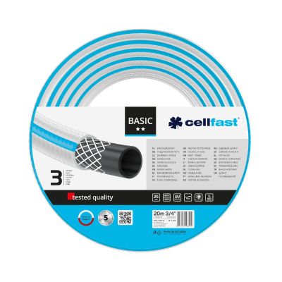 Шланг подводящий 3х слойный армированный CELLFAST Basic 3/4" 20м, ЦеллФаст 10-420 - Польша