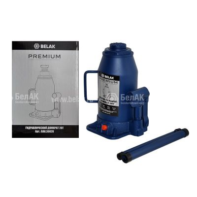 .Домкрат бутылочный (20,0 тн., 245-452 мм.) гидравлический, серия PREMIUM ("БелАвтоКомплект") BAK.30020