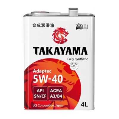 Масло моторное Takayama Adaptec (А3/В4) SAE 5W40, 4 л, API SN/CF, синтетическое, (метал. канистра)*
