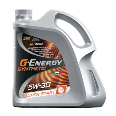 Масло моторное G-Energy Synthetic Super Start (С2/С3) SAE 5W30, 4 л, API SP, синтетическое, *