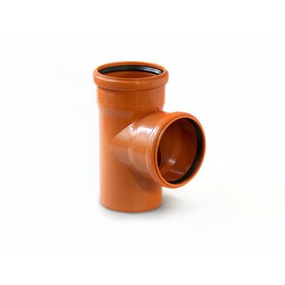 Тройник ПП для наружной канализации D=200х110 мм, угол 87,5°, Flextron, г. Москва, Россия