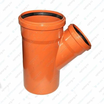 Тройник ПП для наружной канализации D=200х160 мм, угол 45°, Flextron, г. Москва, Россия