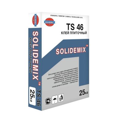 Клей плиточный SOLIDEMIX "TS 46", 25 кг, Россия