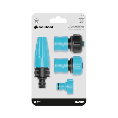 Пистолет для полива CELLFAST BASIC прямой 3/4"+набор, ЦеллФаст арт.50-505