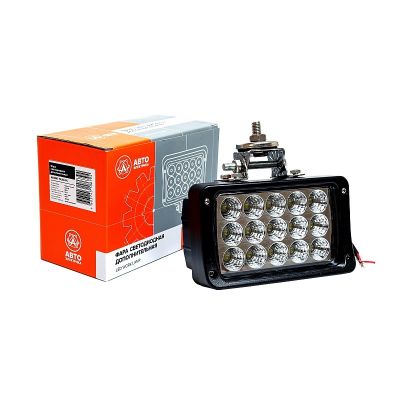 Фара светодиодная (12/24В.) (AE45RT-15LED-PC) 15 с/д, прямоугольная, рассеиваемый свет, пылевлагозащищенная IP67, алюмин. корпус, OFF-Road 45W, 15 светодиодов "АвтоЭлектрика"