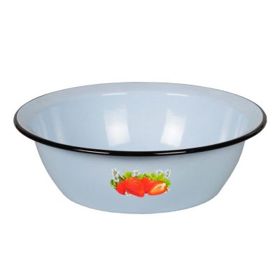 Миска 3,5 л, серо-голубой, Клубника Садовая, 1с9с