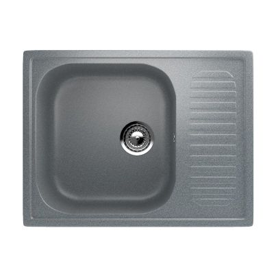 Мойка из искусственного камня 640x490x190 мм, R-18-309, матовая, темно-серый, Ecology Stone