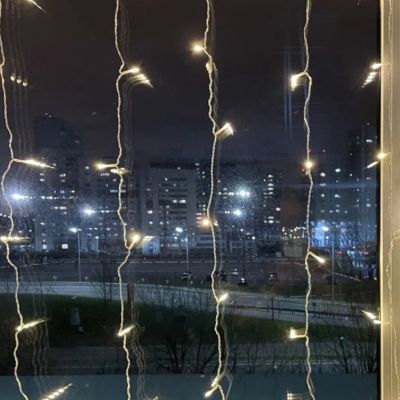 Гирлянда светодиодная "Занавес" уличная 24 В (ENOZ-2B) 96 LED, 2*2 м, желтый, IP44