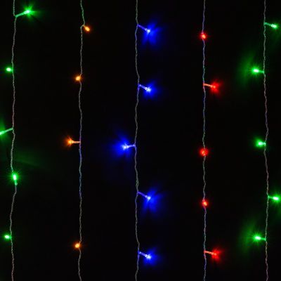 Гирлянда светодиодная TDM "Занавес" (SQ0361-0070) 168 LED, 1,5*1,5 м, мультиколор, с контроллером, IP20