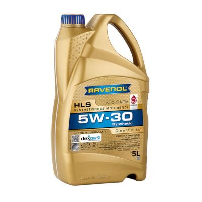 Масло моторное RAVENOL HLS (C3) SAE 5W30, 5 л, API CF/SN, синтетическое, (двиг. бензиновый, дизельный)