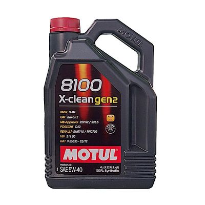 Масло моторное MOTUL 8100 X-CLEAN GEN2, C3 SAE 5W40, 4 л, API SP, синтетическое