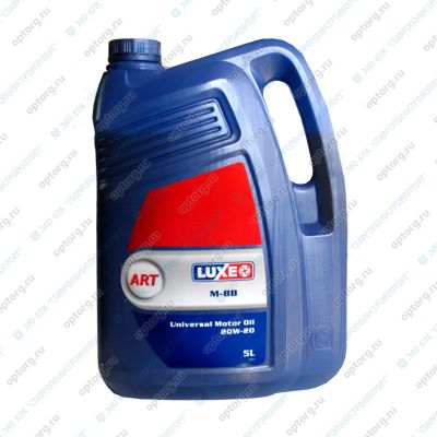 Масло моторное LUXE Standart ART М-8В SAE 20W20, 5 л, API SD/CB, минеральное, (двиг. бензиновый), *