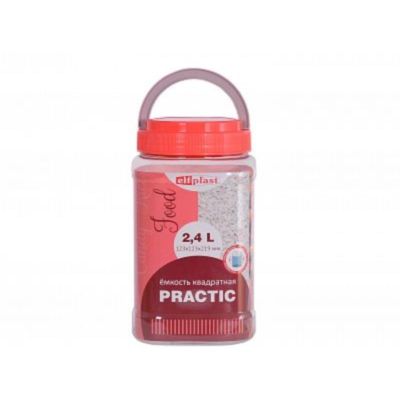 Емкость Practic квадратная 2,4 л 123х123х219 ЭЛФ541