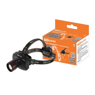 Фонарь TDM "Налобный 7" 1 LED аккум., SQ0350-0046