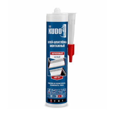 Клей-шпатлевка акриловый KUDO HOME, белый, 280 мл, арт. KBK-371 